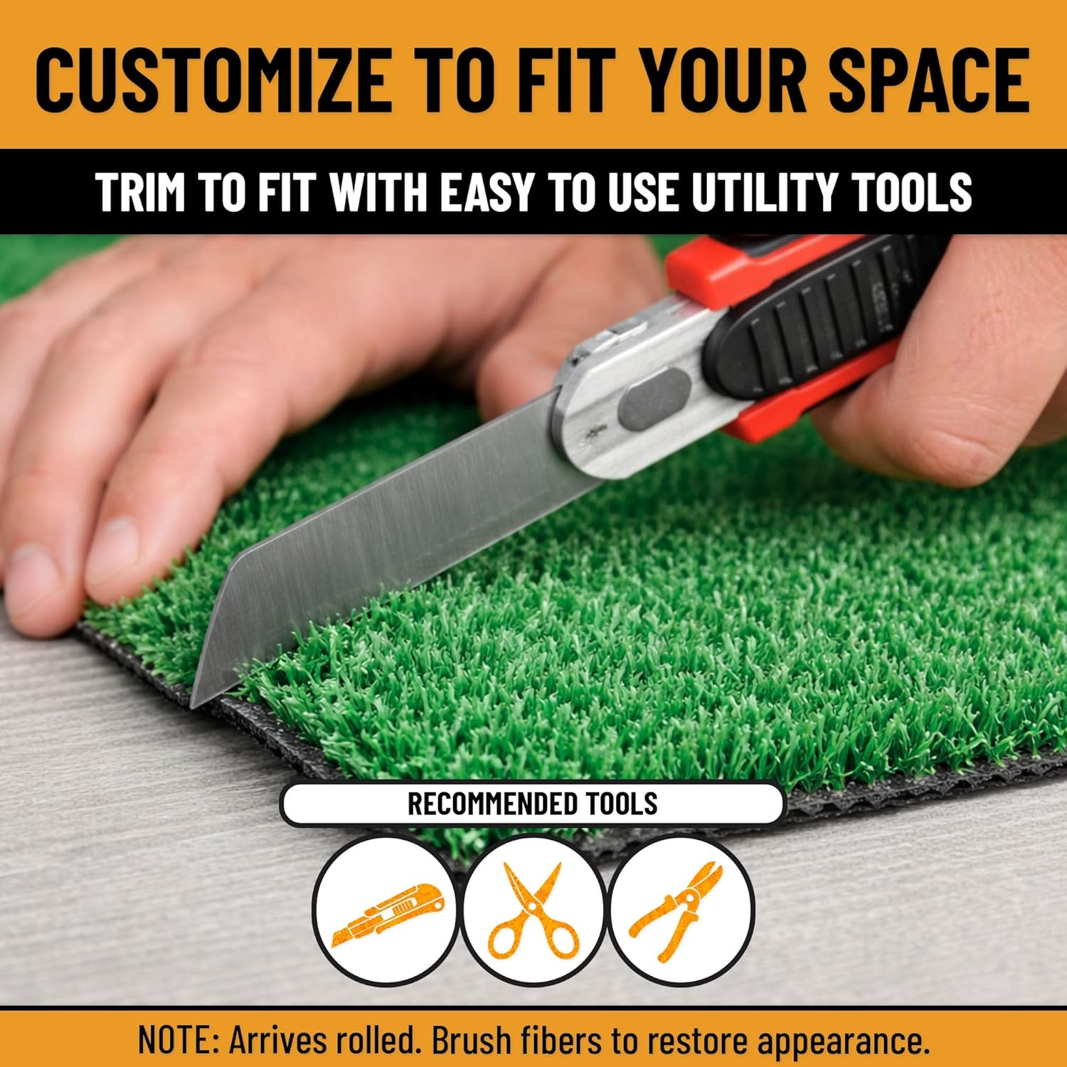 Ottomanson Artificial Grass Outdoor Runner Rug 2'7" x 10' – Waterproof Astro Turf with Drainage Holes – Patio & Lawn Decoration, Easy-Clean Dog Grass Mat | Waterproof Fake Grass Turf Runner for Patio, Porch & Lawn, Indoor Outdoor Astro Turf Rug with Drainage Holes, UV Resistant - Image 8
