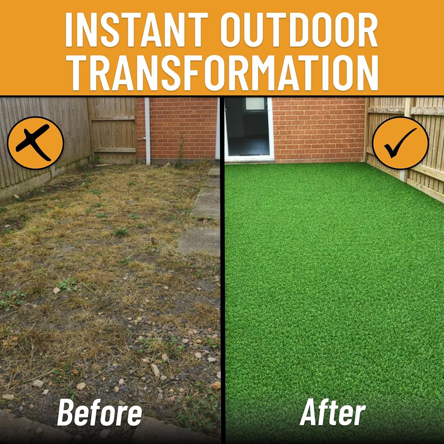 Ottomanson Artificial Grass Outdoor Runner Rug 2'7" x 10' – Waterproof Astro Turf with Drainage Holes – Patio & Lawn Decoration, Easy-Clean Dog Grass Mat | Waterproof Fake Grass Turf Runner for Patio, Porch & Lawn, Indoor Outdoor Astro Turf Rug with Drainage Holes, UV Resistant - Image 9